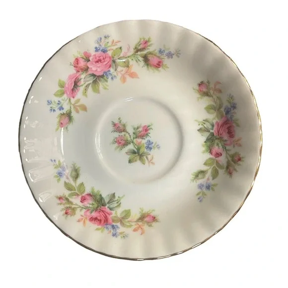 VINTAGE ROYAL ALBERT TEACUP AND SAUCER - MOSS ROSE - Picture 6 of 9